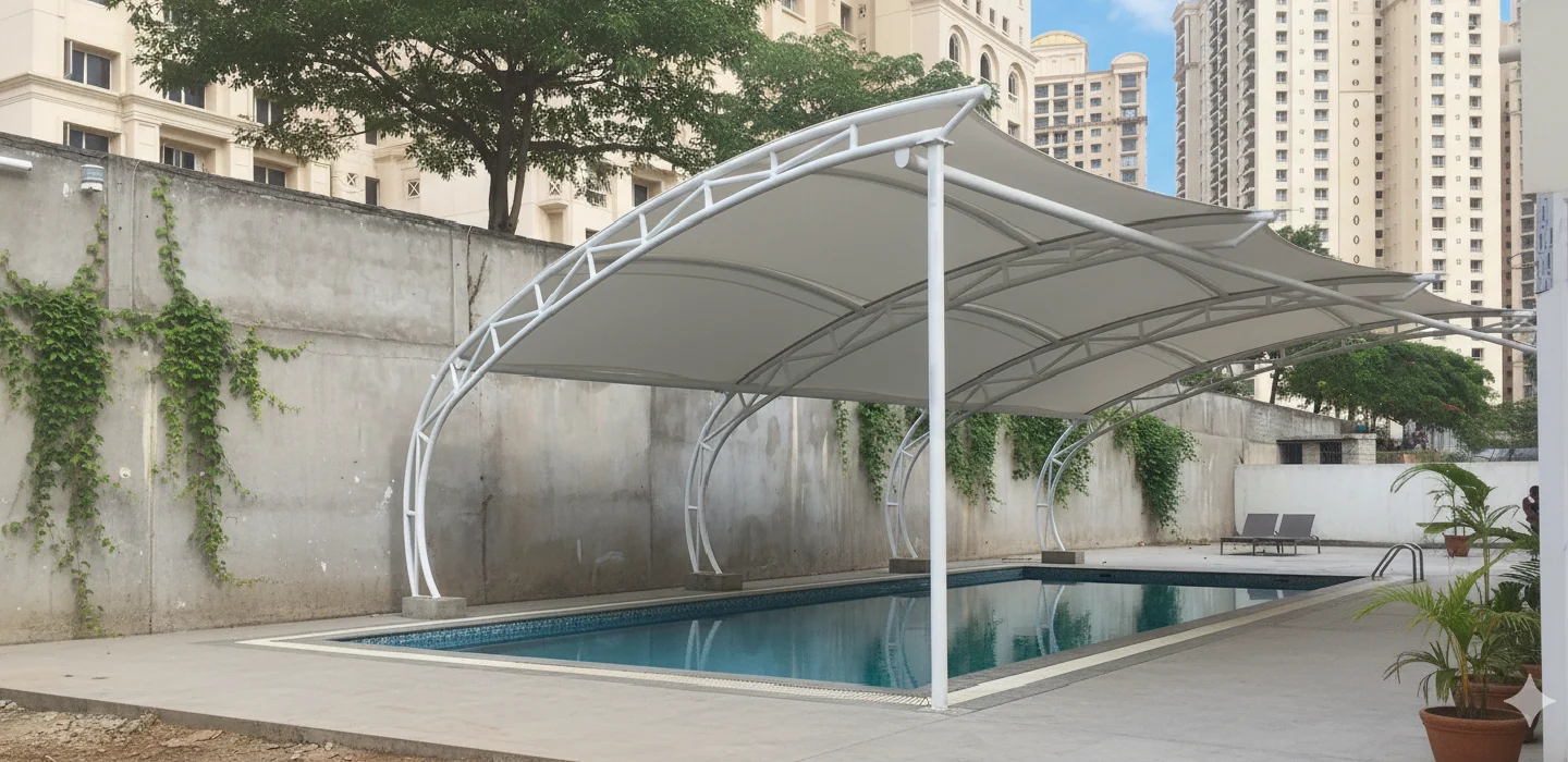 SWIMMING POOL TENSILE STRUCTURE